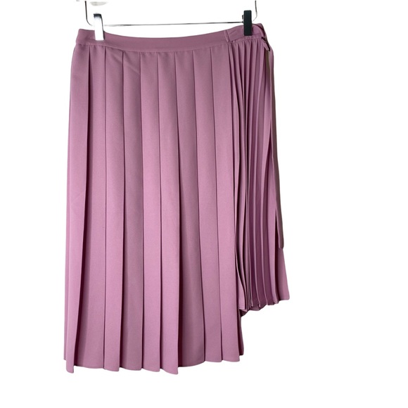 Anthropologie Leith Accordion Pleated Asymmetrical Midi Full Skirt M - Picture 2 of 9